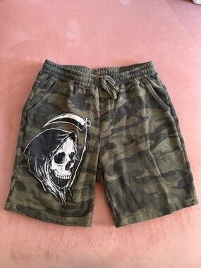 BlackCraft Cult Reaper Shorts, Olive Camo, Size Small